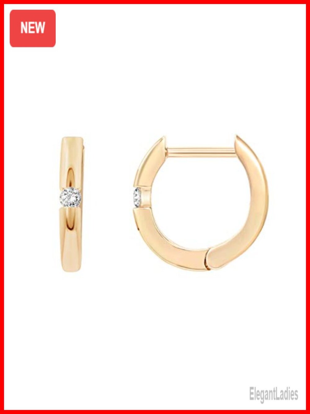 14K Gold Plated Huggie Hoop Earrings Cubic Zirconia Small Hoops